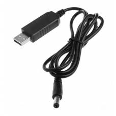Кабель USB-DC для питания роутера от павербанка 5V в 12V