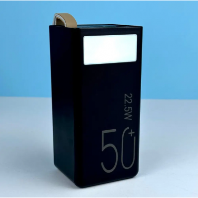Павербанк 50000mAh MUSTANG MS-355 швидка зарядка та ліхтар 22.5W Чорний Павербанк 50000mAh MUSTANG MS-355 швидка зарядка та ліхтар 22.5W Чорний