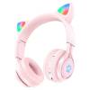 Навушники дитячі Bluetooth Hoco W39 Cat ear kids BT headphones Pink
