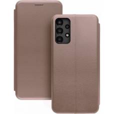 Чехол книжка кожаный Samsung Galaxy M13 (Розовое золото)