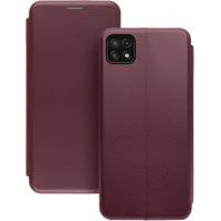 Чехол книжка кожаный Samsung Galaxy A22 5G (Бордовый) Чехол книжка кожаный Samsung Galaxy A22 5G (Бордовый)