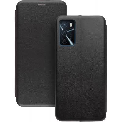 Чехол книжка кожаный Oppo A16	 (Черный)