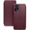 Чехол книжка кожаный Oppo A16	 (Бордовый)