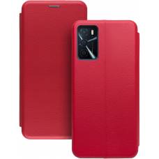 Чехол книжка кожаный Oppo A16	 (Красный)