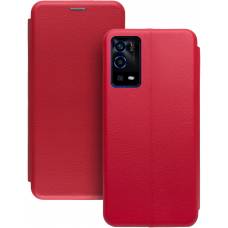 Чехол книжка кожаный Oppo A55	 (Красный)