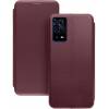 Чехол книжка кожаный Oppo A55	 (Бордовый)