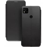 Чехол книжка кожаный Xiaomi Redmi 10A (Черный) Чехол книжка кожаный Xiaomi Redmi 10A (Черный)