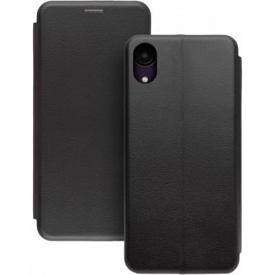 Чехол книжка кожаный Samsung Galaxy A03 Core (Черный)