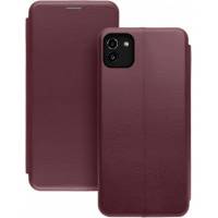 Чехол книжка кожаный Samsung Galaxy A03 (Бордовый) Чехол книжка кожаный Samsung Galaxy A03 (Бордовый)