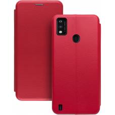 Чехол книжка кожаный ZTE Blade A51	 (Красный)