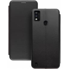 Чехол книжка кожаный ZTE Blade A51	 (Черный)