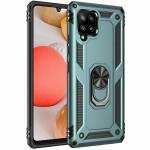 Чехол ударопрочный Serge Ring с магнитным держателем Samsung Galaxy A22 (Зеленый)