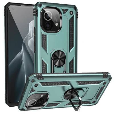 Чехол ударопрочный Serge Ring с магнитным держателем Xiaomi Mi 11 Lite (Зеленый) Чехол ударопрочный Serge Ring с магнитным держателем Xiaomi Mi 11 Lite (Зеленый)