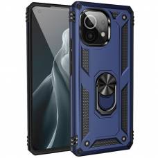 Чехол ударопрочный Serge Ring с магнитным держателем Xiaomi Mi 11 Lite (Синий) Чехол ударопрочный Serge Ring с магнитным держателем Xiaomi Mi 11 Lite (Синий)