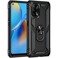 Чехол ударопрочный Serge Ring с магнитным держателем Oppo A74 (Черный) Чехол ударопрочный Serge Ring с магнитным держателем Oppo A74 (Черный)