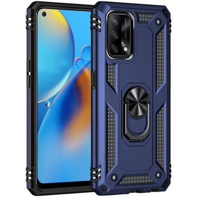 Чохол удароміцний Serge Ring із магнітним тримачем Oppo A74 (Синій)