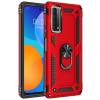 Чехол ударопрочный Serge Ring с магнитным держателем Huawei P Smart 2021 (Красный)