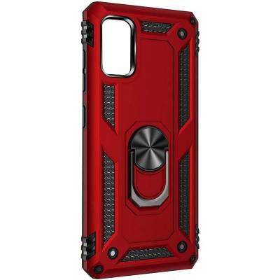 Чехол ударопрочный Serge Ring с магнитным держателем Xiaomi Redmi 9T (Красный)
