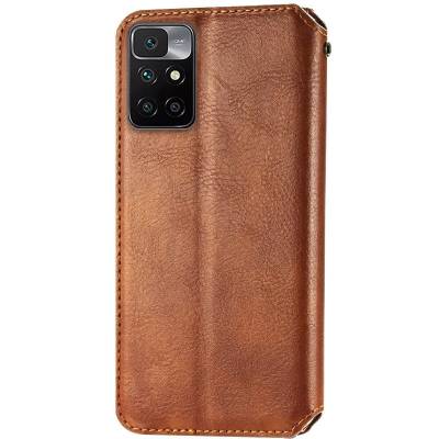 Чохол книжка Rhombus Xiaomi Redmi 10 шкіряний (Коричневий) Чохол книжка Rhombus Xiaomi Redmi 10 шкіряний (Коричневий)