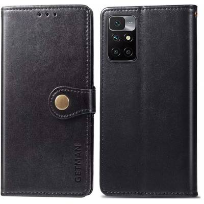 Чохол книжка Clasp Button Xiaomi Redmi 10 шкіряний (Чорний)