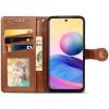 Чохол книжка Clasp Button Xiaomi Redmi 10 шкіряний (Коричневий) Чохол книжка Clasp Button Xiaomi Redmi 10 шкіряний (Коричневий)