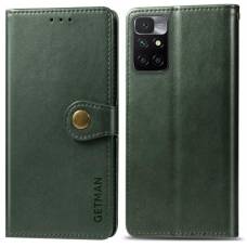 Чохол книжка Clasp Button Xiaomi Redmi 10 шкіряний (Зелений) Чохол книжка Clasp Button Xiaomi Redmi 10 шкіряний (Зелений)