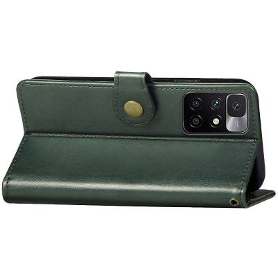 Чехол книжка Clasp Button Xiaomi Redmi 10 кожаный (Зеленый) Чехол книжка Clasp Button Xiaomi Redmi 10 кожаный (Зеленый)
