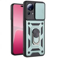 Чохол удароміцний Serge Ring Camshield з магнітним утримувачем Xiaomi 13 Lite (Зелений) Чохол удароміцний Serge Ring Camshield з магнітним утримувачем Xiaomi 13 Lite (Зелений)