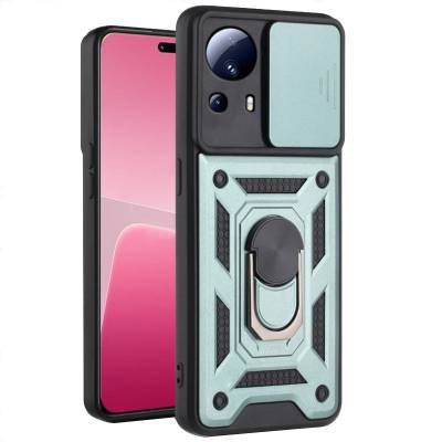 Чехол ударопрочный Serge Ring Camshield Xiaomi 13 Lite (Зеленый)