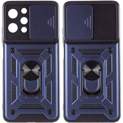 Чехол ударопрочный Serge Ring Camshield Xiaomi Redmi 12 (Синий)