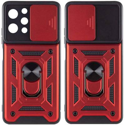 Чехол ударопрочный Serge Ring Camshield Xiaomi Redmi 12 (Красный)