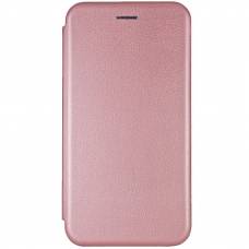Чехол книжка кожаный Xiaomi Redmi 12	 (Розовое золото)