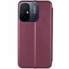 Чехол книжка кожаный Xiaomi Redmi 12C (Бордовый) Чехол книжка кожаный Xiaomi Redmi 12C (Бордовый)