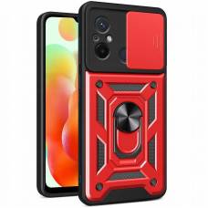 Чохол удароміцний Serge Ring Camshield з магнітним утримувачем Xiaomi Redmi 12C (Червоний)