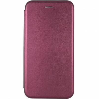 Чохол книжка шкіряна Xiaomi Redmi 12C	 (Бордовий)
