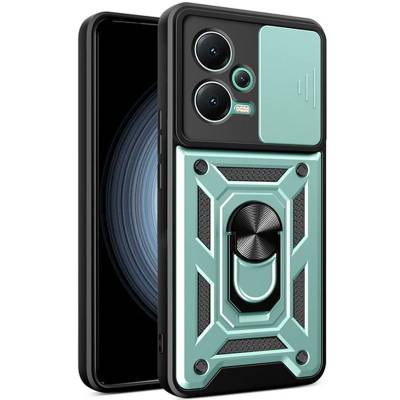 Чехол ударопрочный Serge Ring Camshield Poco X5 Pro (Красный)