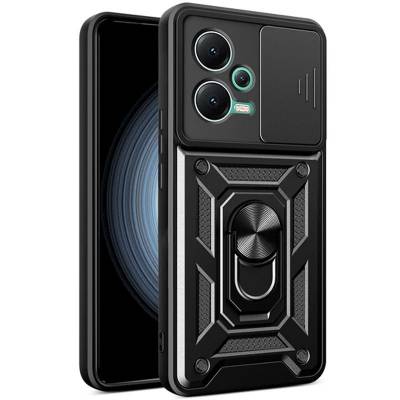 Чехол ударопрочный Serge Ring Camshield Poco X5 Pro (Черный)