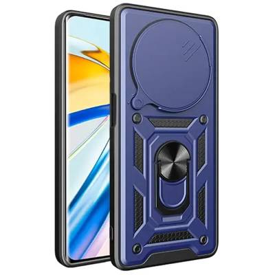 Чехол ударопрочный Serge Ring Camshield Xiaomi Redmi 14С (Синий) Чехол ударопрочный Serge Ring Camshield Xiaomi Redmi 14С (Синий)