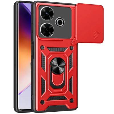 Чехол ударопрочный Serge Ring Camshield Xiaomi Redmi 15C (Красный)
