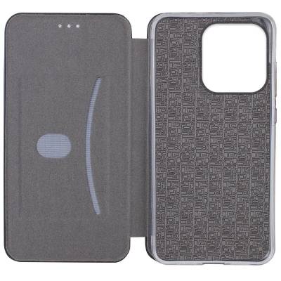 Чехол книжка кожаный Xiaomi Redmi Note 14 4G (Черный) Чехол книжка кожаный Xiaomi Redmi Note 14 4G (Черный)
