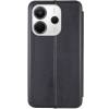 Чехол книжка кожаный Xiaomi Redmi Note 14 4G (Черный) Чехол книжка кожаный Xiaomi Redmi Note 14 4G (Черный)