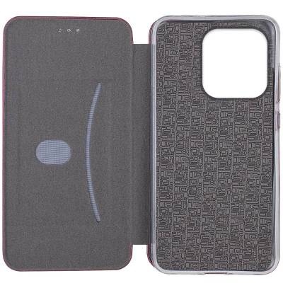 Чехол книжка кожаный Xiaomi Redmi Note 14 4G (Бордовый) Чехол книжка кожаный Xiaomi Redmi Note 14 4G (Бордовый)