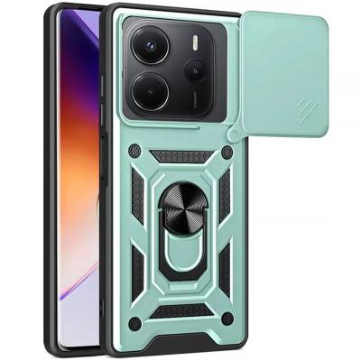 Чехол ударопрочный Serge Ring Camshield Xiaomi Redmi Note 14 4G (Зеленый)