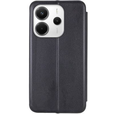 Чехол книжка кожаный Xiaomi Redmi Note 14 4G (Черный) Чехол книжка кожаный Xiaomi Redmi Note 14 4G (Черный)