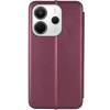 Чехол книжка кожаный Xiaomi Redmi Note 14 4G (Бордовый) Чехол книжка кожаный Xiaomi Redmi Note 14 4G (Бордовый)