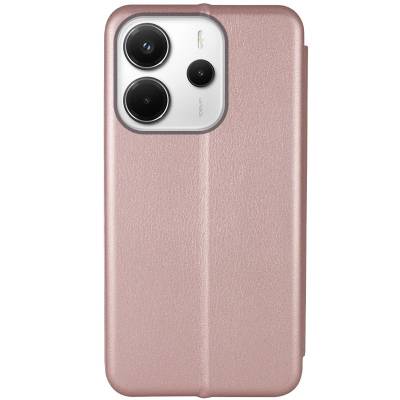 Чехол книжка кожаный Xiaomi Redmi Note 14 4G (Розовое золото) Чехол книжка кожаный Xiaomi Redmi Note 14 4G (Розовое золото)