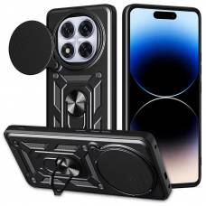 Чохол удароміцний Serge Ring Camshield з магнітним утримувачем Xiaomi Redmi Note 14 Pro 4G (Чорний)