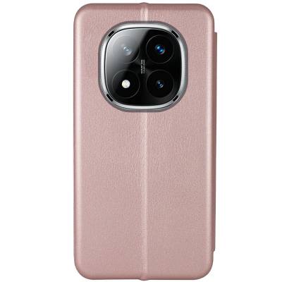 Чехол книжка кожаный Xiaomi Redmi Note 14 Pro 4G (Розовое золото) Чехол книжка кожаный Xiaomi Redmi Note 14 Pro 4G (Розовое золото)