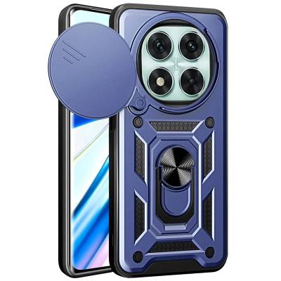 Чехол ударопрочный Serge Ring Camshield Xiaomi Redmi Note 14 Pro 5G (Синий)