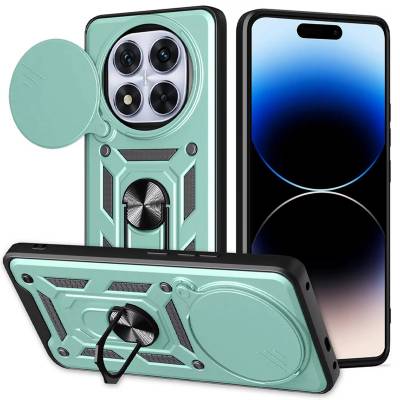 Чехол ударопрочный Serge Ring Camshield Xiaomi Redmi Note 14 Pro 5G (Зеленый)